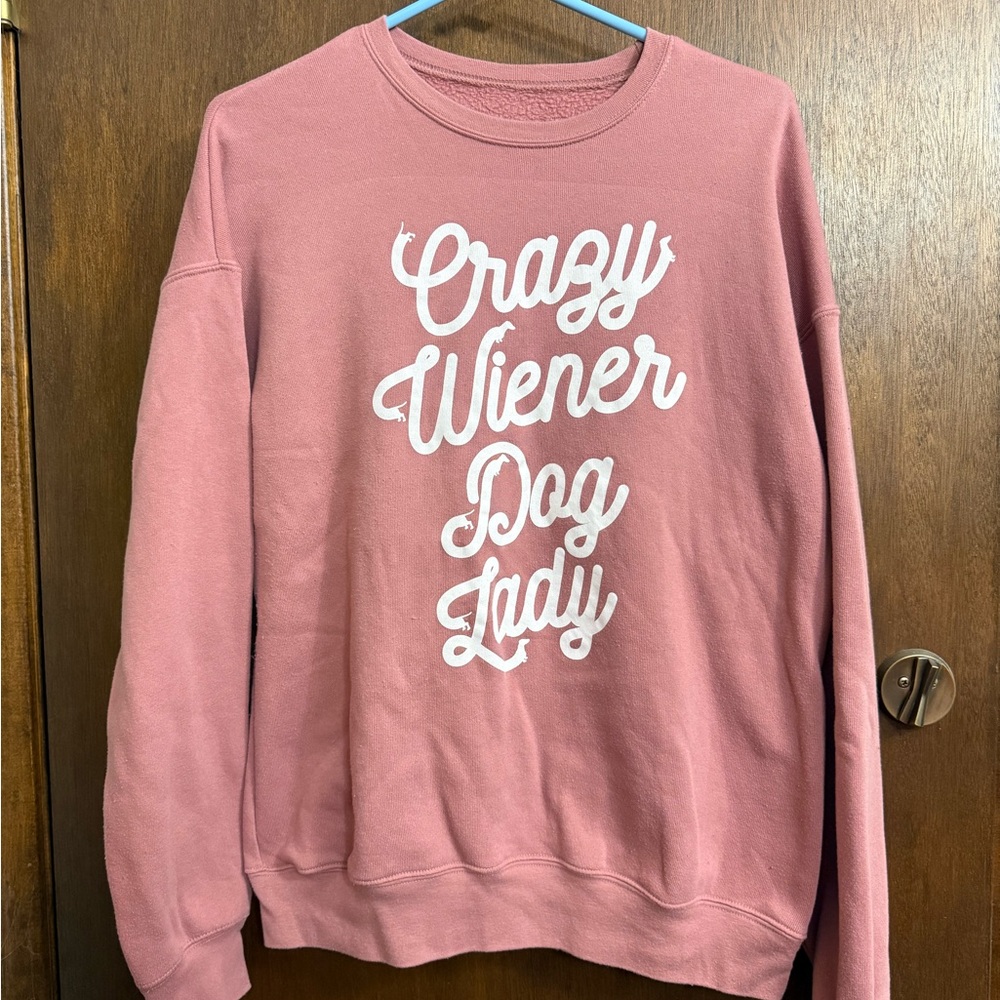 Beangoods dachshund sweatshirt Crazy Wiener Dog Lady Medium